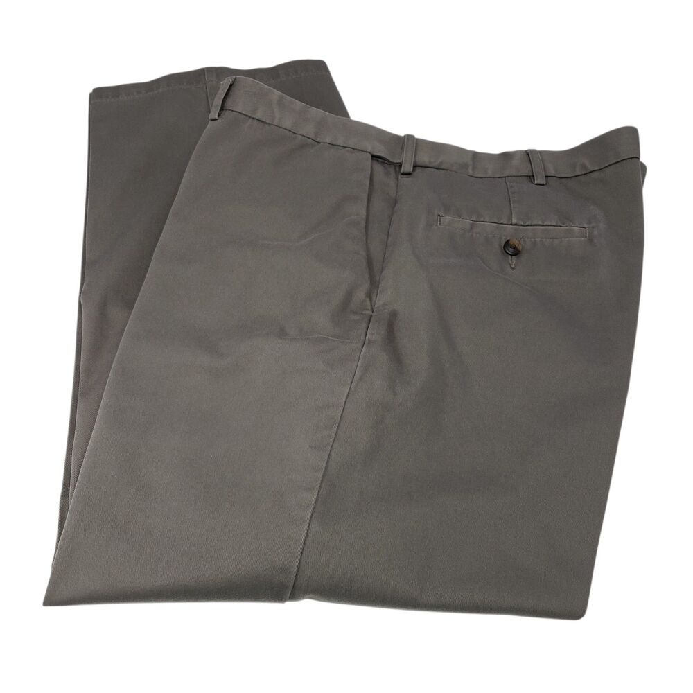 Haggar Men's Flat Front Casual Chino Pants, Size 42 x 29